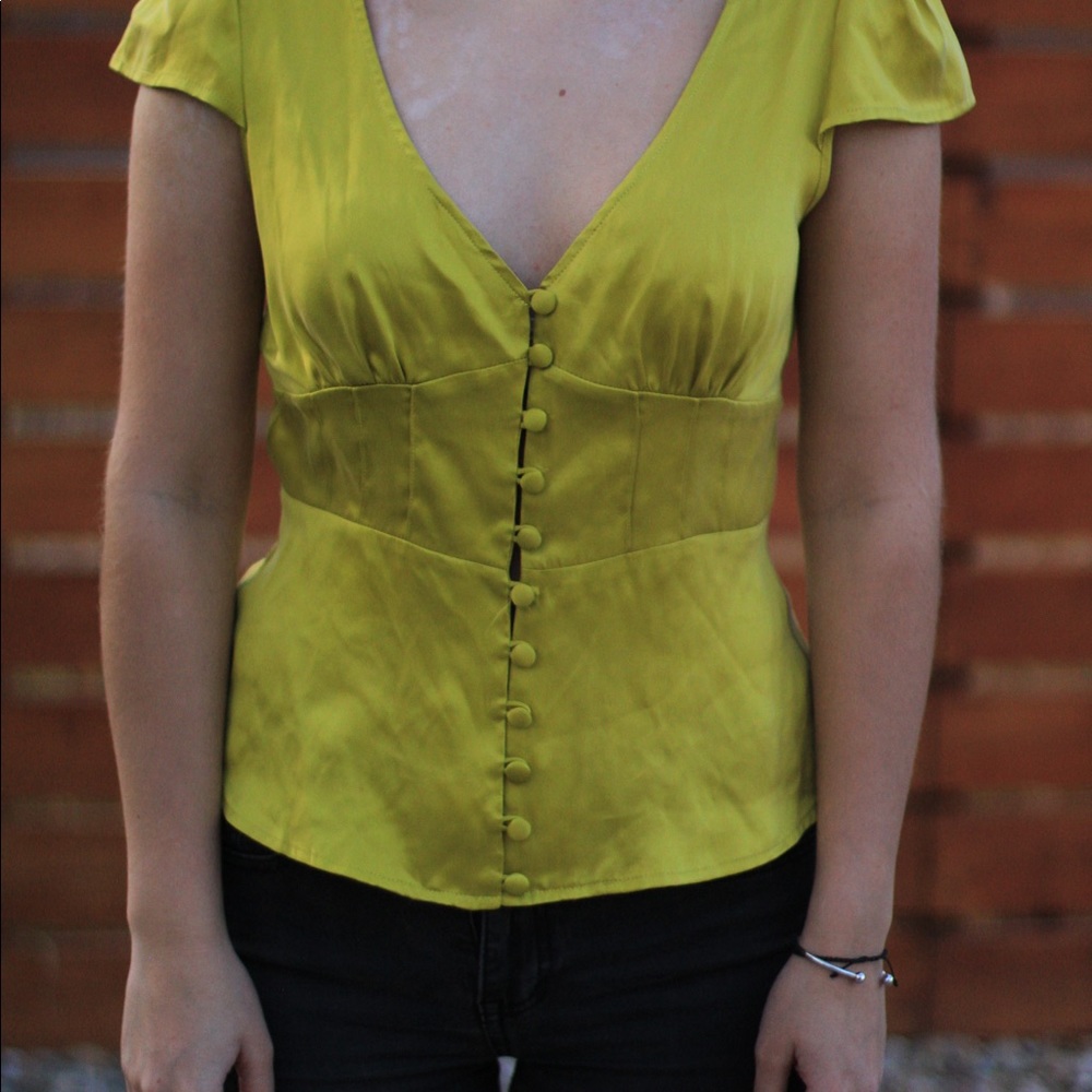 Pure Silk Blouse green
